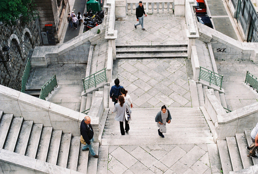 Stairway with people